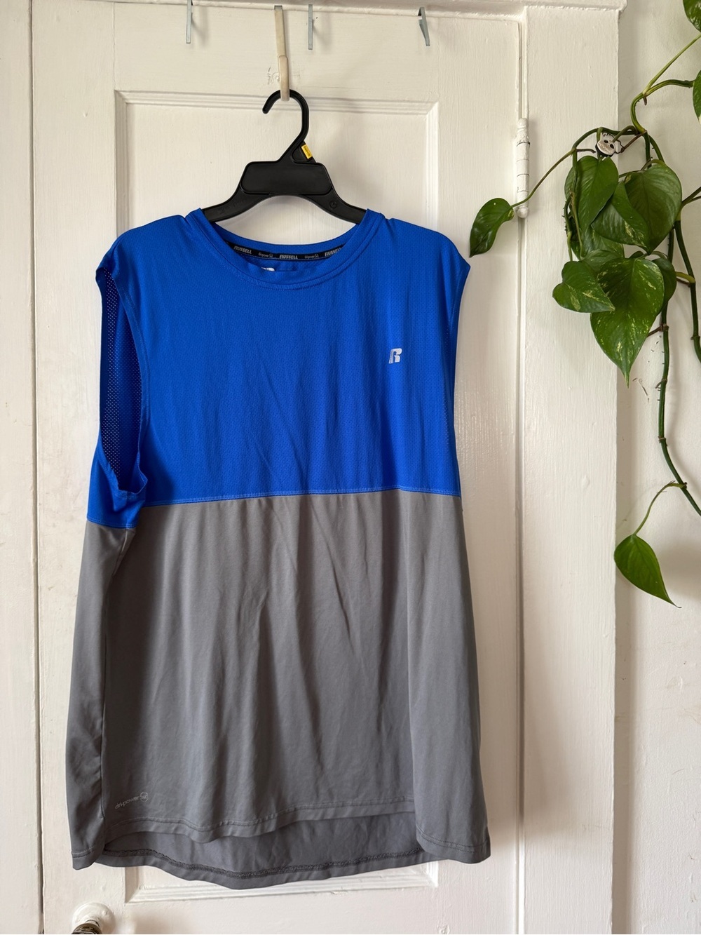 Russell Athletic Men’s Royal Blue and Gray Sleeveless Performance Tank